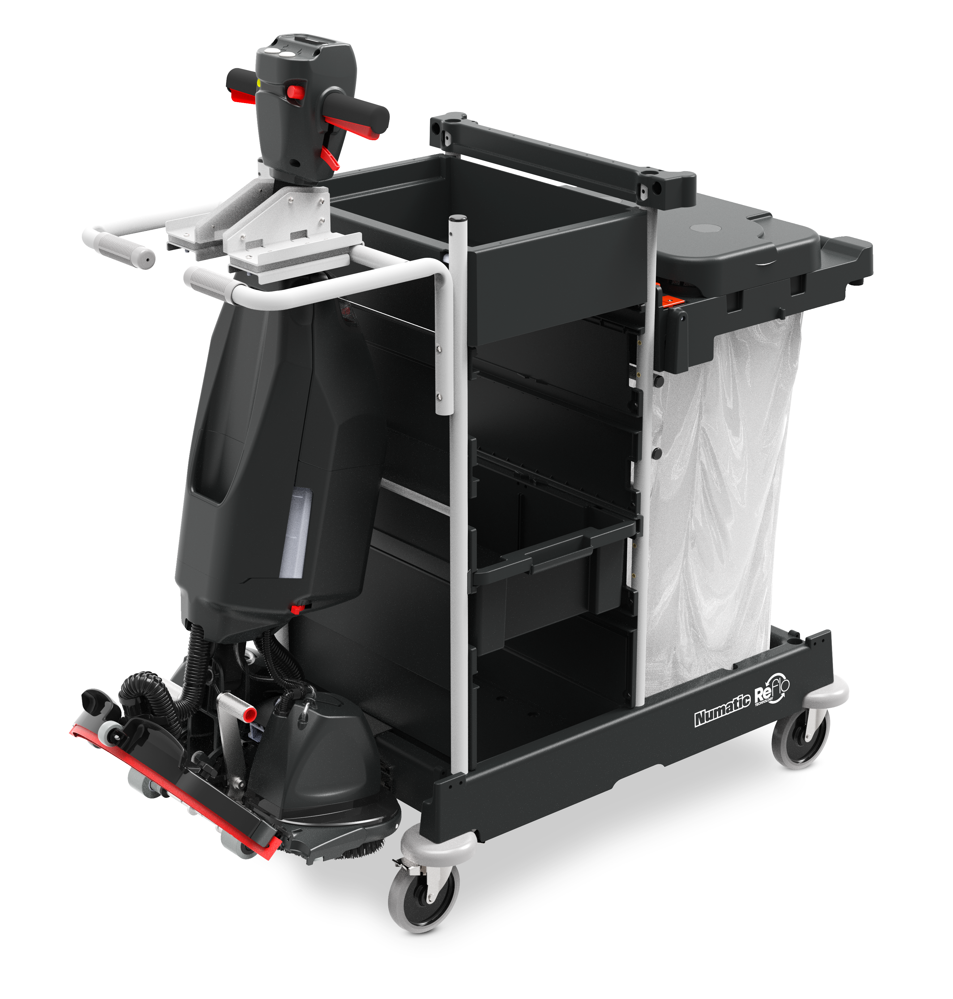 Numatic SM5 Cleaning Trolley with 244nx Transport Bracket